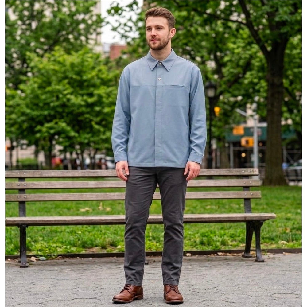 Jordan Brand Vintage Blue Button Up Shirt Jacket Mens XXL Streetwear Retro Coat
